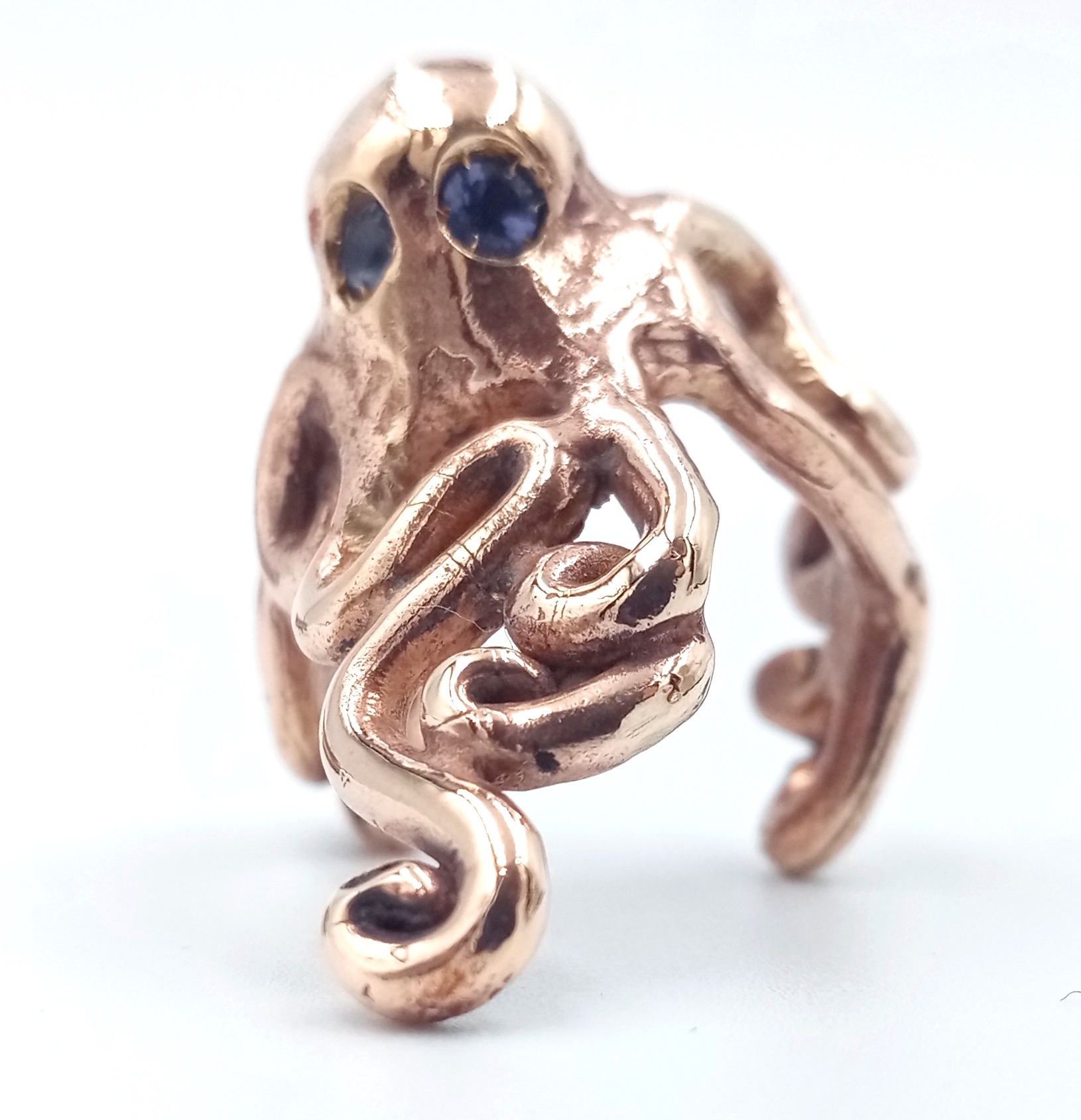 Polpo in bronzo giallo e rosa - immagine 2